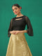 Black Knit Peep Blouse